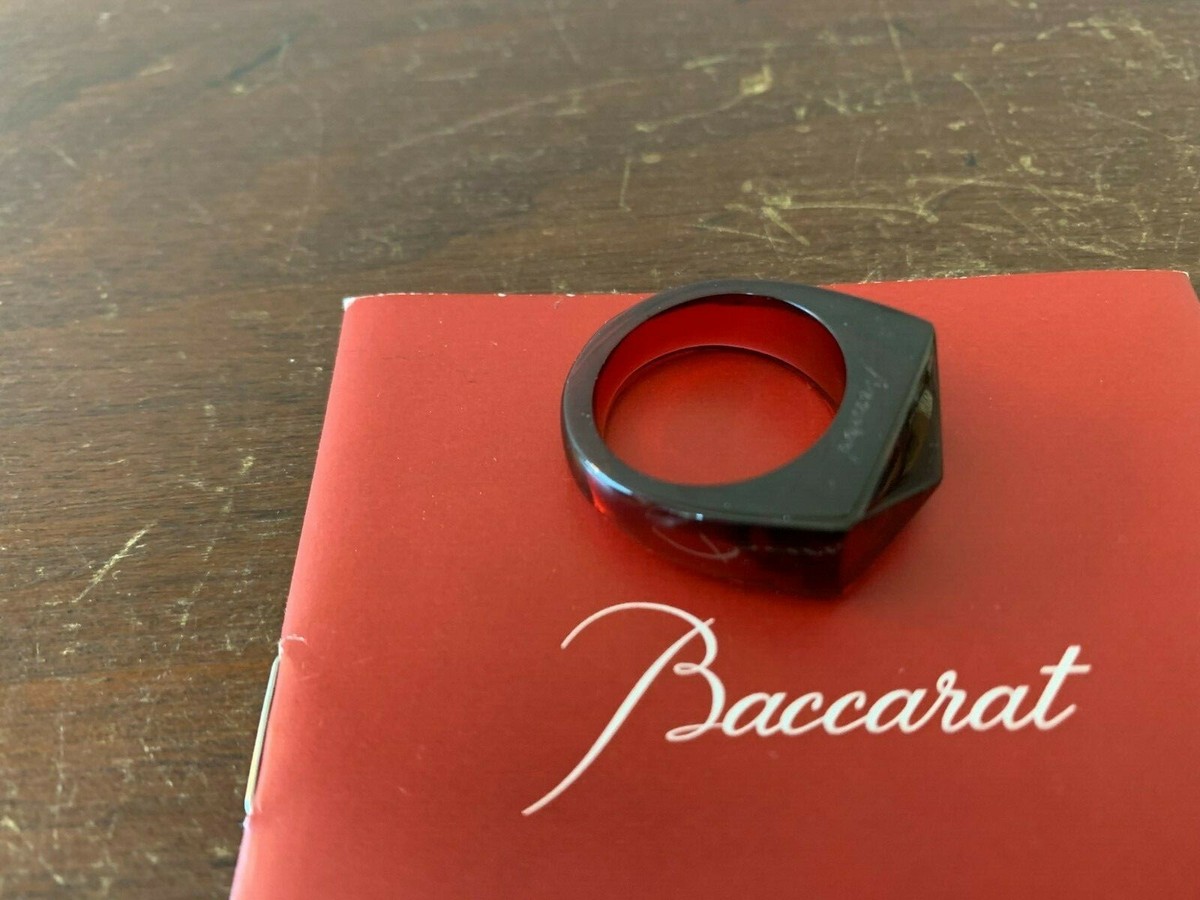Bacarrat リング Red Baccarat Crystal Ring Size 50 | eBay