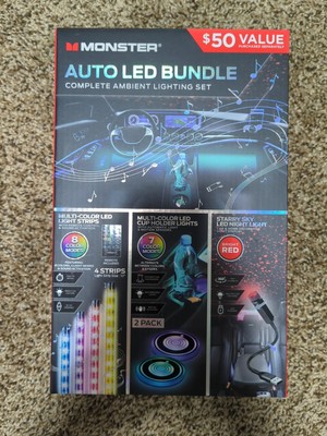 Sealed Monster Auto 5 Piece LED Bundle Complete Vehicle Ambient Lighting Kit