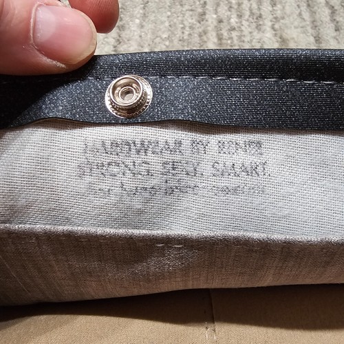 Hardware by Renee Dark Gray vinyl purse, cable wire handles, hard/solid bottom - Picture 5 of 9