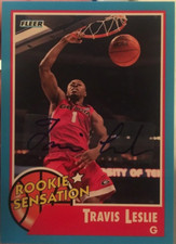 Travis Leslie Georgia Basketball Fleer Retro Rookie Sensation autograph card NBA. rookie card picture