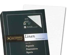 INVITATION RESUME 25% COTTON PRINTER PAPER, 24 LB, WHITE 50 SHEETS