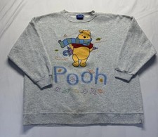 Vintage 90s Winnie The Pooh Sweatshirt XL Disney Gray CrewNeck Y2K Skater