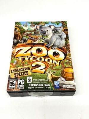 Zoo Tycoon 2 Endangered Species Expansion Pack PC CD-ROM 2005 New Sealed