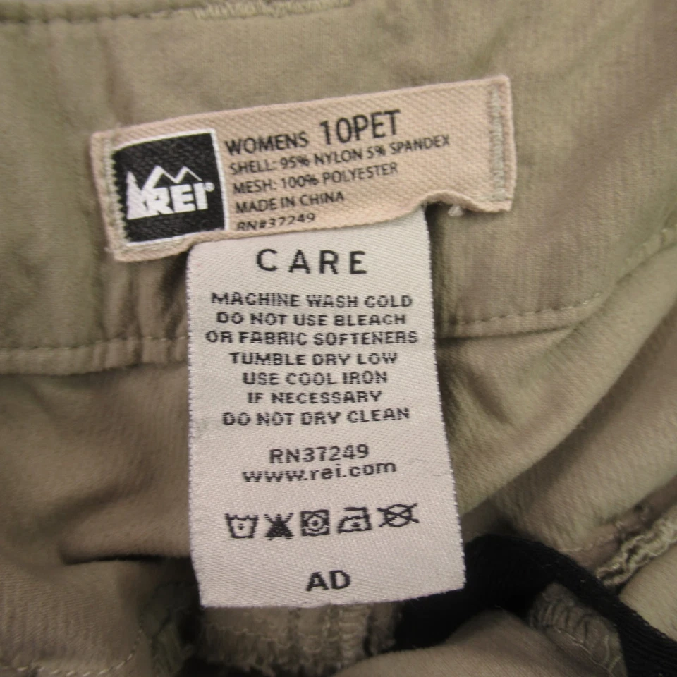 Pantalones REI para mujer 10 pequeños senderismo bolsillo cremallera piernas cintura elástica Foto 4 de 4