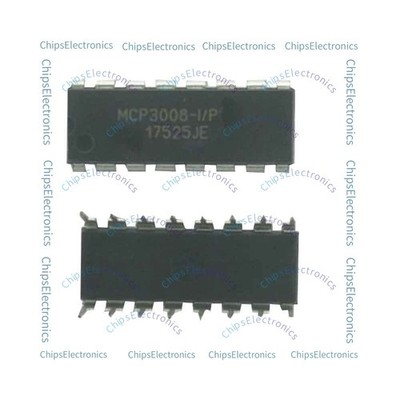 10PCS MCP3008-I/P Microchip Seriell 10Bit 8-Kanal SPI Interface IC DIP16