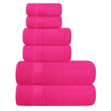 Ultra Soft 6 Pack Cotton Towel Set, Contains 2 Bath Towels 28x55 inch, 2 Hand...