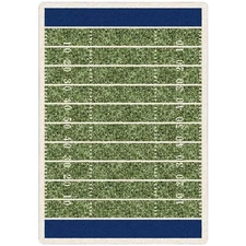 Milliken Themed Rug FRIDAY NIGHTS Modern Sports Indoor Rotating Brush Green