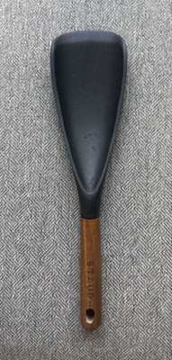 Staub Silicone Multi-function Spoon Spatula Acacia Wood Handle Black Ergonomic