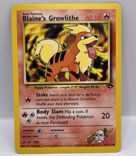 NM ! Pokemon TCG Blaine's Growlithe Gym Challenge 62/132 Regular Vintage Card