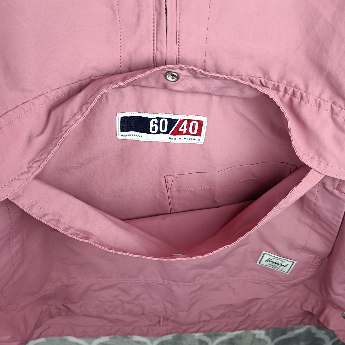 Herschel Anorak Jacket Women Small Pink Hooded Pullover