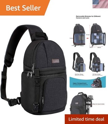 Elegant DSLR/Mirrorless Camera Backpack with Removable Inserts & Tripod Holder