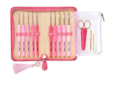 Tulip ETIMO Rose TER-001 Crochet Hook Set with Cushion Grip Knitting Needles