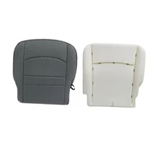  Cloth Gray Driver Side Bottom Replacement Seat Cover & Driver Foam Cushion 