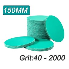 150mm Wet and Dry Sanding Discs 6inch Sandpaper Film Hook and Loop Pads All Grit