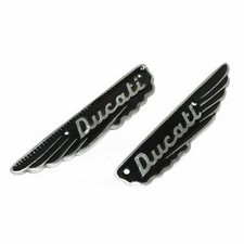For Ducati Scrambler Petrol Gas Fuel Tank Badge Motiv Emblem Set Alloy BLACK