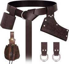 Medieval Renaissance Sword Belt Set - Pirate Costume Accessories  with Viking S