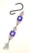 Car Rearview Mirror Suncatcher Prism Charm Ornament Gift Handmade Hearts CC101