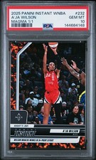 2025 Panini Instant WNBA #109 A'ja Wilson Magma 1/1 One Of One Las Vegas Aces 