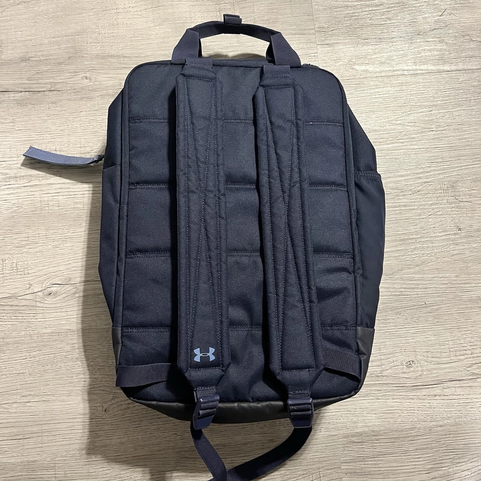 Unisex Under Armour Project Rock Box Duffle Backpack Bag Blue Gym 1378417 410 - Image 2 of 4