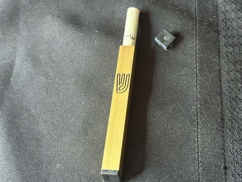 Gold-Tone Aluminum Contemporary Modern Mezuzah with Scroll, 3.5"