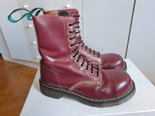 Botas Solovair Southerner UK5 38 US7 Hechas en Inglaterra 11 Ojos Puntera de Acero Dr Martens - Imagen 10 de 21