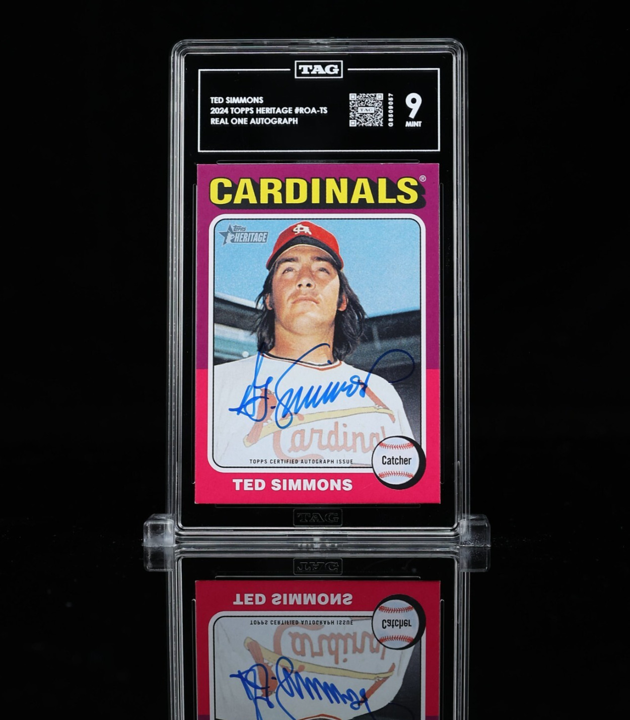2024 Topps Heritage Ted Simmons Real One Auto ROA-TS | On-Card Autograph