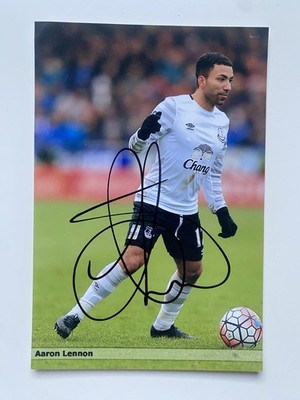 Aaron Lennon Autogramm England / WM 06 & 2010 / Everton / Tottenham / Leeds