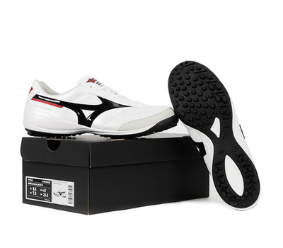Mizuno Morelia Sala Elite Japan Mens Turf Soccer Shoes Wide 2E White Black Red