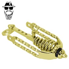 ORIGINAL LOWRIDER 5-Hole Slammer Double Square Twisted Springer Fork Crown Gold.