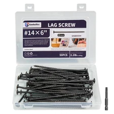 Lag Screws 6 Inch, 50PCS Heavy Duty Construction Screw, Structural Wood Screw #1
