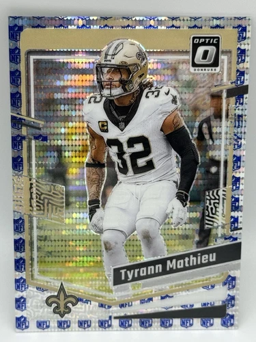 2023 Optic Tyrann Mathieu NFL Logo Shield /32 Pulsar Prizm #140