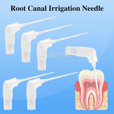 Dental Double Hole Endo Irrigation Tip Plastic Root Canal Flushing Head Needle