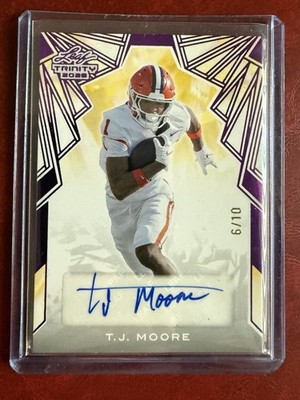 2025 Leaf Trinity - T.J. Moore Auto  #BA-TJM Purple Prismatic #6/10 (AU, RC)