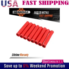 8X 2500° Spark Plug Wire Boots Protector Sleeve Heat Shield Cover For US