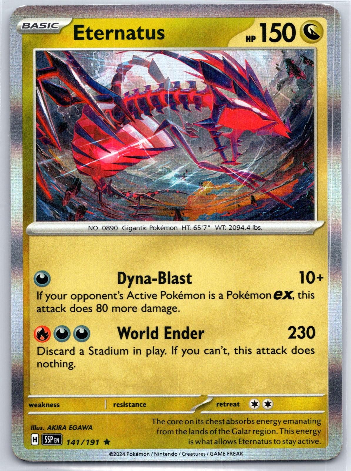 Eternatus 141/191 Rare Surging Sparks Pokemon Holo Near Mint