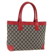 GUCCI GG Canvas Tote Bag Navy 002 1119 Auth ep13408