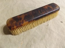 Antique Late 19 Early 20th Century Horsehair Turtle Shell Men's Grooming Brush