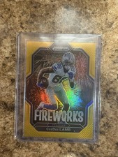 Panini Prizm 2022 CeeDee Lamb Fireworks Gold Prizm #9/10 Dallas Cowboys NFL