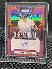 Joseph Redfield 2025 Prizm Sensational Signature / Auto Red Prizm #67/99 Angels