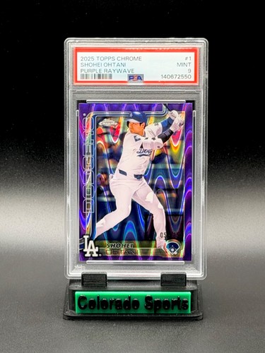 SHOHEI OHTANI 2025 Topps Chrome #1 Purple RayWave Refractor 059/250 PSA 9 Mint