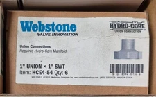 Webstone HCE4-54, 1" union x 1" sweat