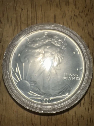 1991 American Silver Eagle 1 Troy oz .999 Fine Silver Genuine Walking Liberty