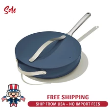 Caraway Home Non-Stick Ceramic Saute Pan - 4.5-qt, 550F - Color: Navy