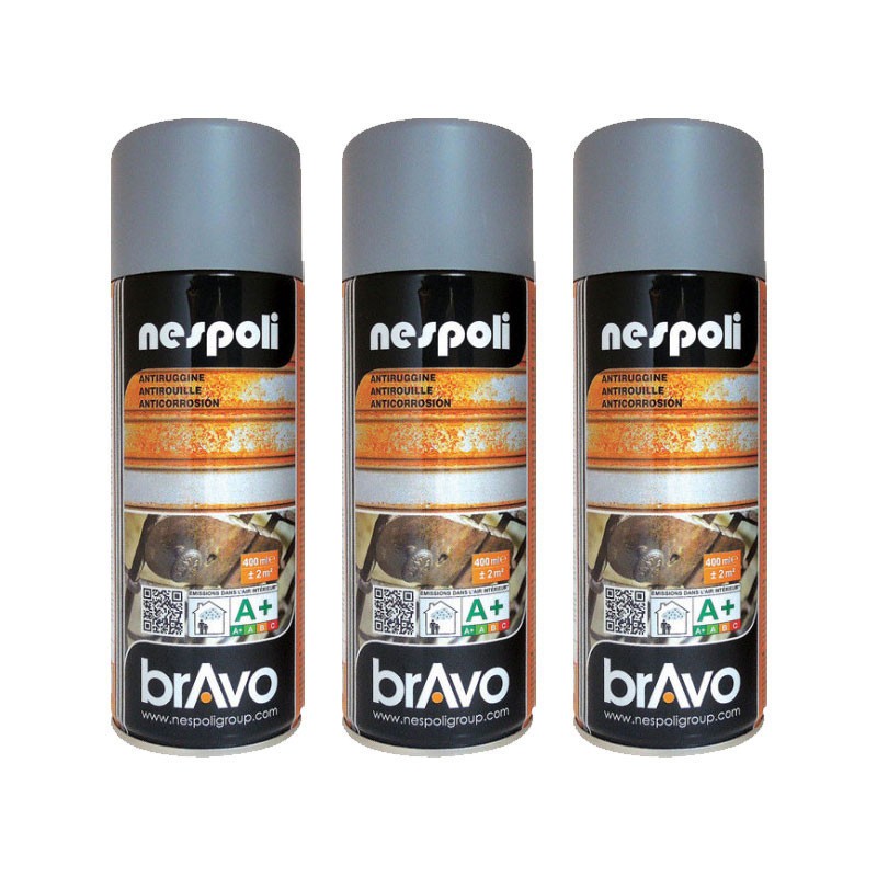 Peinture aérosol antirouille Nespoli gris pour relooker un salon de jardin
