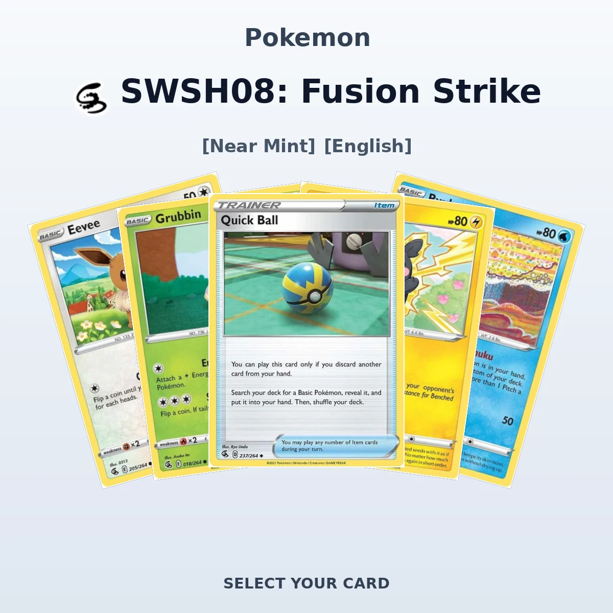 Pokemon SWSH08: Fusion Strike - Select Your Cards (NM)