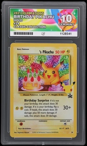 ACE 10 Birthday Pikachu Holo 24 Celebrations Pokemon TCG