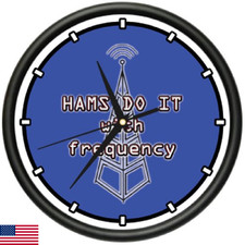 SignMission HAM Radio Operator Wall Clock Microphone qsl cb Gift