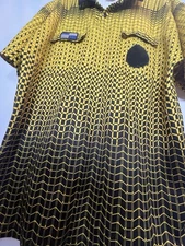 NISOA College Soccer Referee Jersey Yellow Referee Uniform Short Sleeve X-LARGE