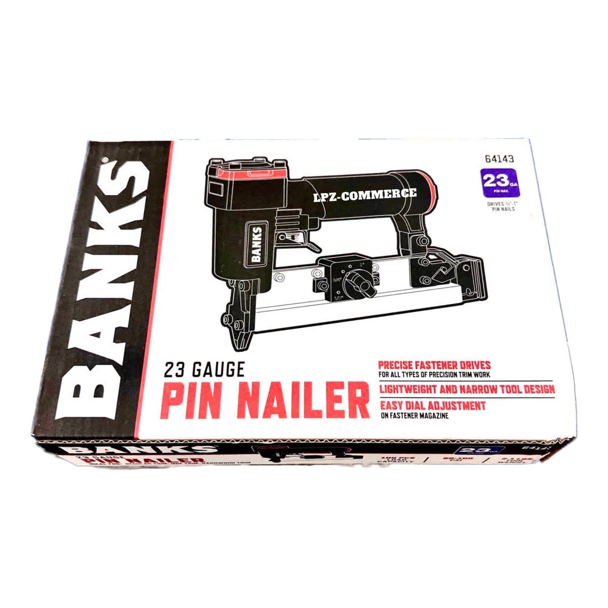 BANKS 23 Gauge PIN NAILER (NIB) #64143 Easy Dial Adjustment | eBay