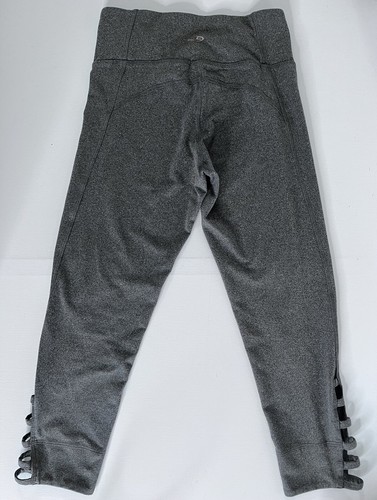 Champion Active Kid's Girl's Leggings Size XS Gray Duo Dry Cutout Ankles - Picture 3 of 17